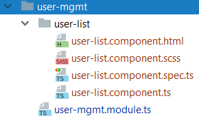 User list component